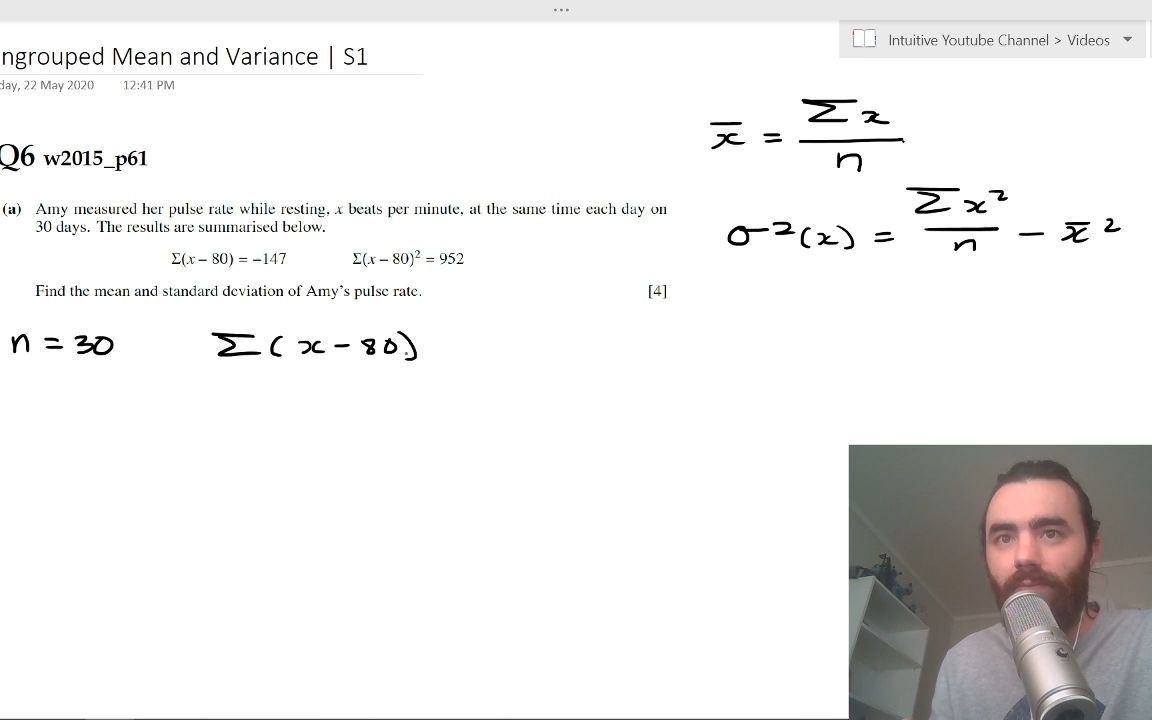 9709 Stat1-Ch3-Coded Variance and Combined Variance