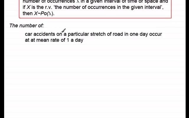 A-level stat2-2.1 Poisson Distribution - Introduction