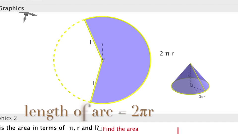 curved surface area of cones